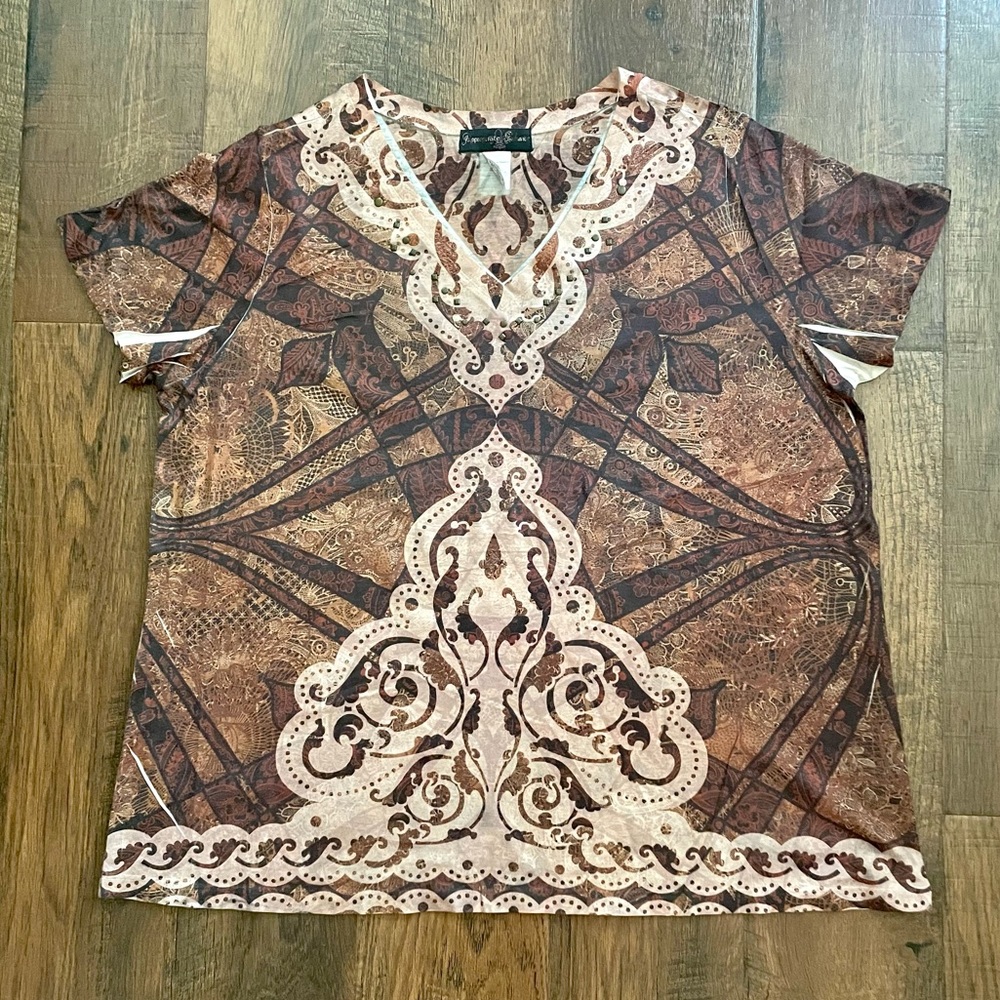APPROPRIATE BEHAVIOR boho plus size 2X top (18W-20W) - Picture 2 of 8